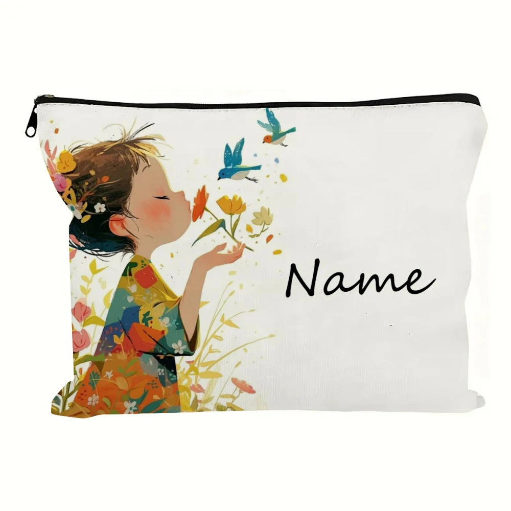 Personalized Vintage Girl Pattern Cosmetic Bag