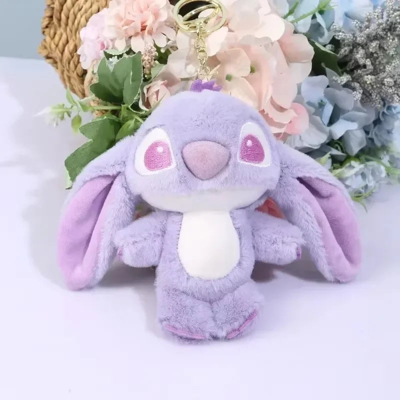Cute Cartoon Stitch Plush Keychain for Kids