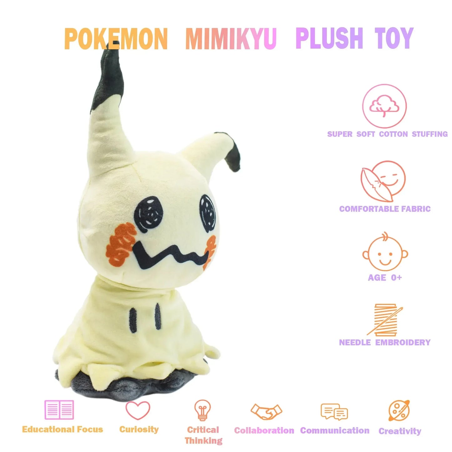 Cute Mimikyu Eevee Plush Toy for Kids