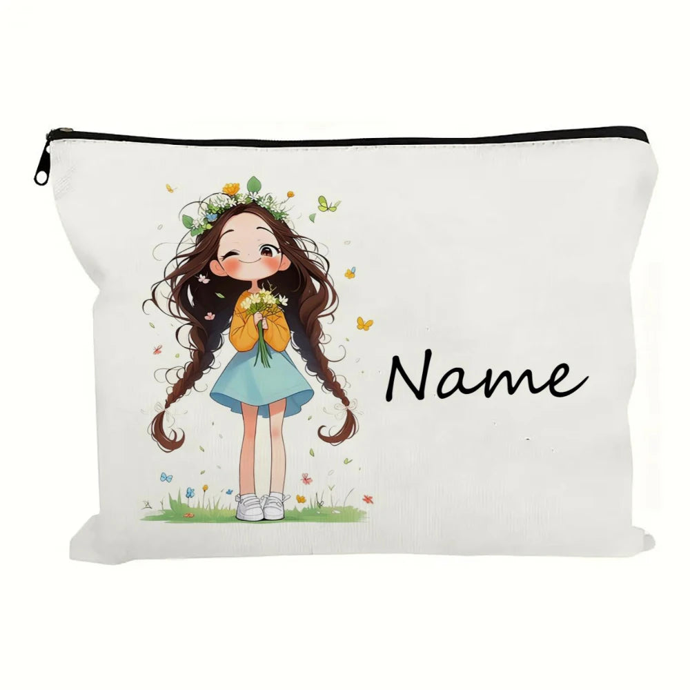 Personalized Vintage Girl Pattern Cosmetic Bag