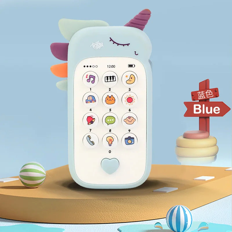 Educational Music Phone Toy for Infants with Teether