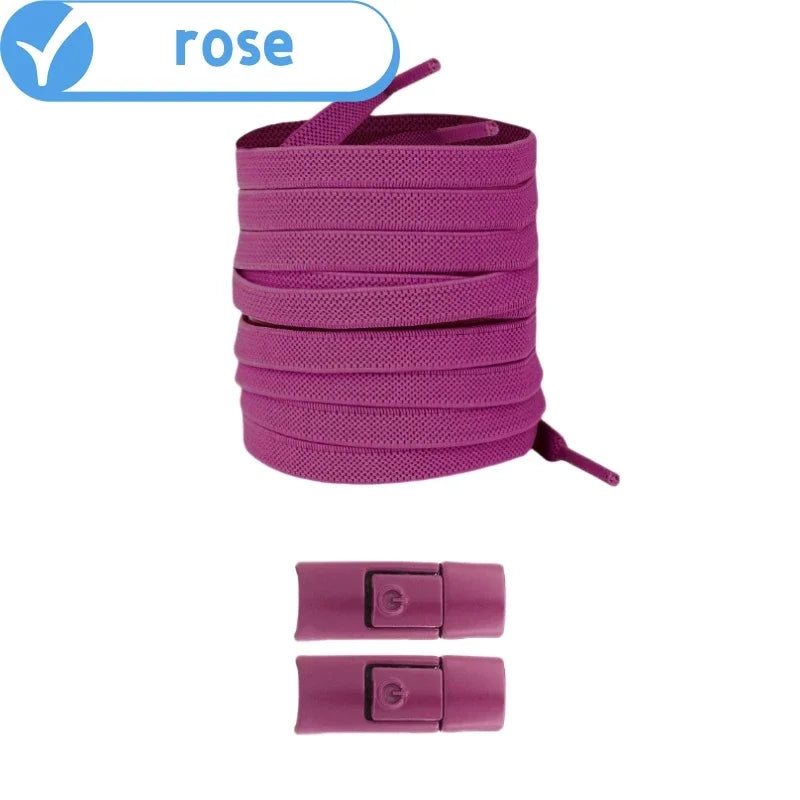 No Tie Elastic Shoelaces for Sneakers - Easy Lock System