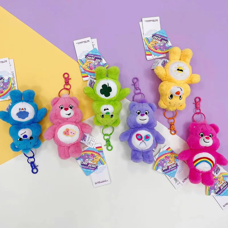 Kawaii Care Bears Plush Toy Keychain with Sound