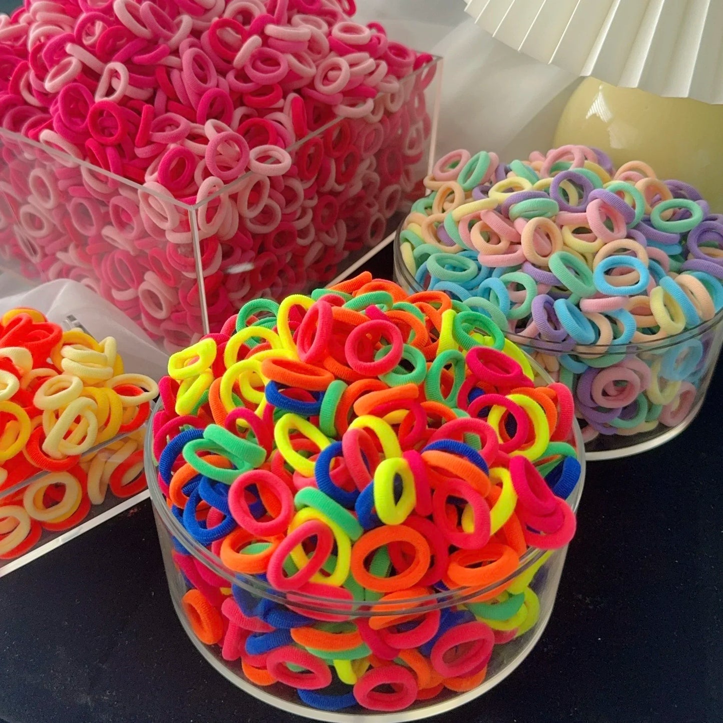 Colorful Nylon Elastic Hair Ties - Perfect for Kids