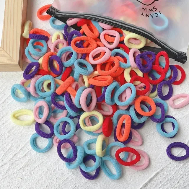 Colorful Nylon Elastic Hair Ties - Perfect for Kids