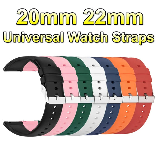 Soft Silicone Quick Release Watch Straps - 22mm & 20mm