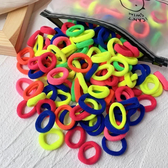 Colorful Nylon Elastic Hair Ties - Perfect for Kids