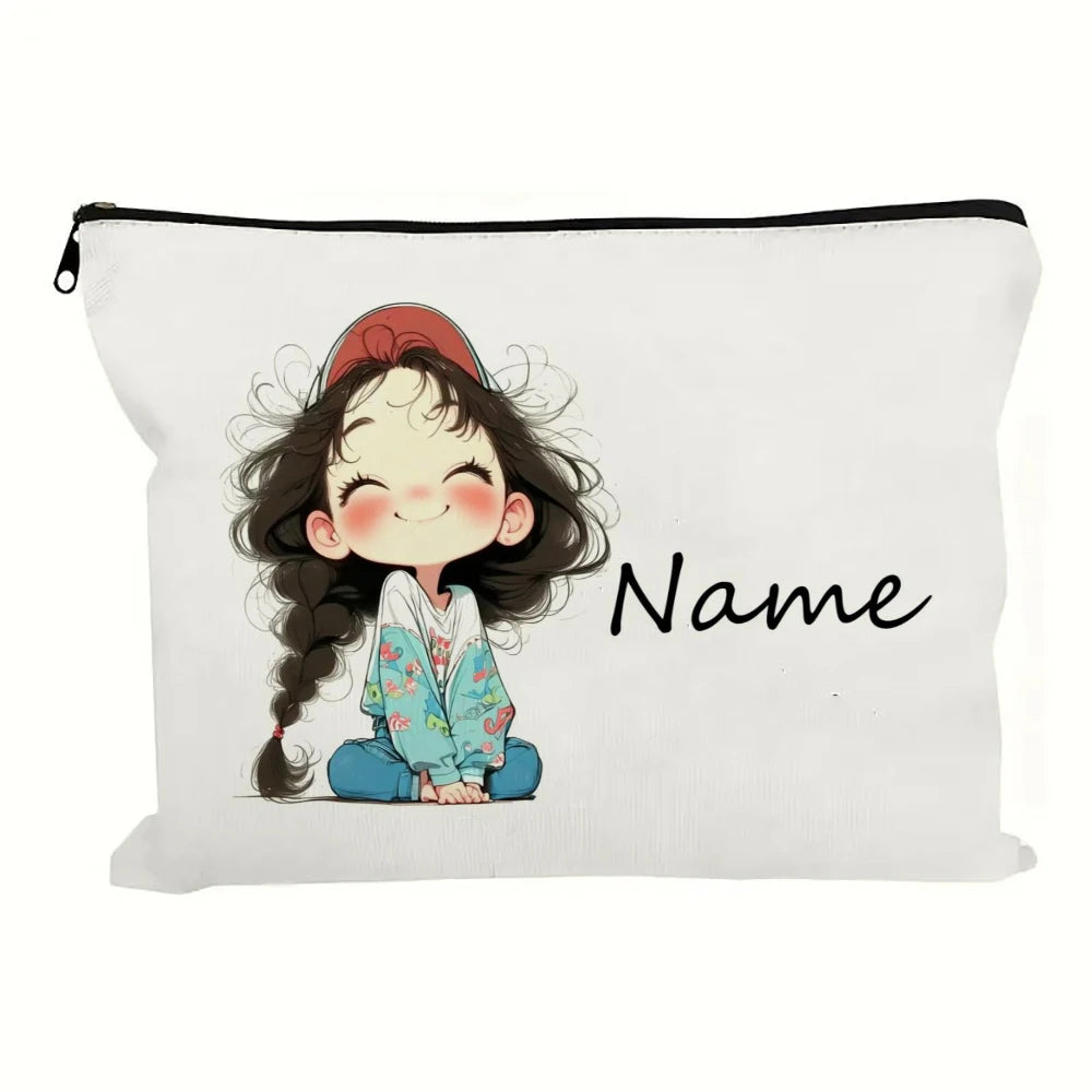 Personalized Vintage Girl Pattern Cosmetic Bag