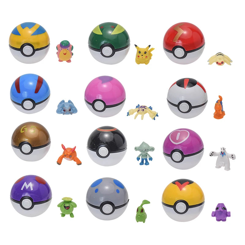 Pokemon Poke Ball 12Pcs Action Figure Set