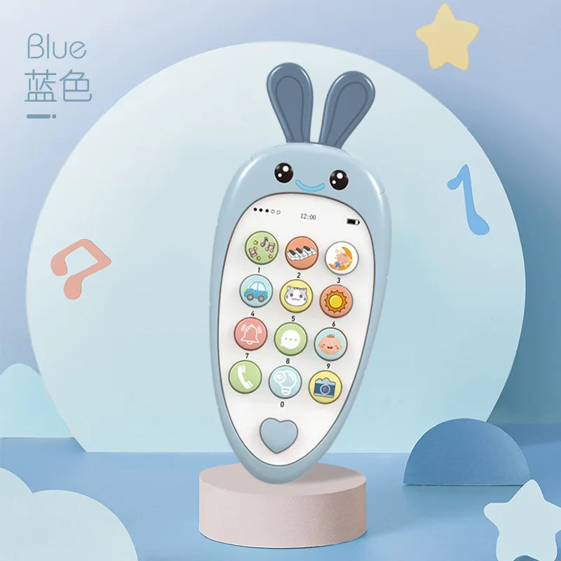 Educational Music Phone Toy for Infants with Teether