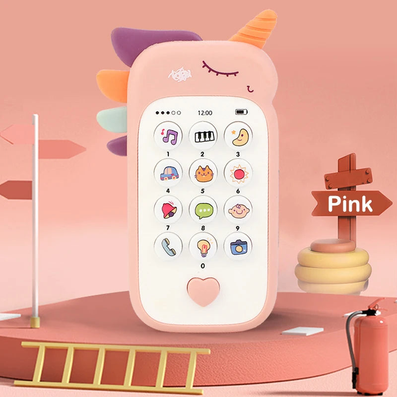 Educational Music Phone Toy for Infants with Teether