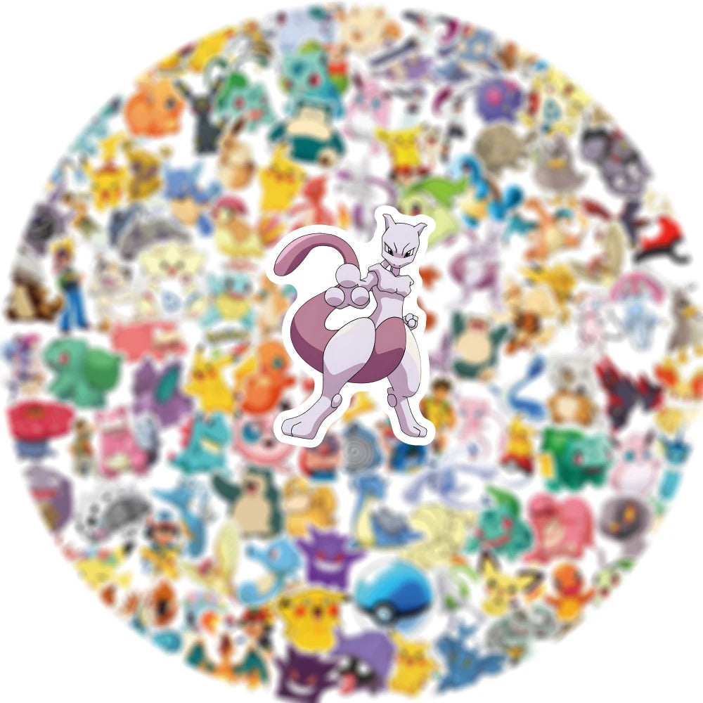 Kawaii Pokemon Anime Stickers Set - Perfect for Kids and Collectors