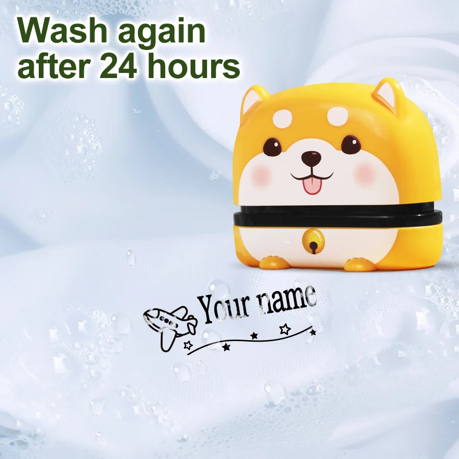 Custom Baby Name Stamp Set - Waterproof Ink Seal for Kids