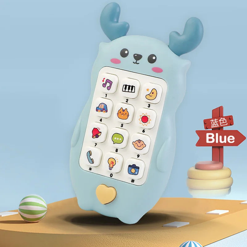 Educational Music Phone Toy for Infants with Teether