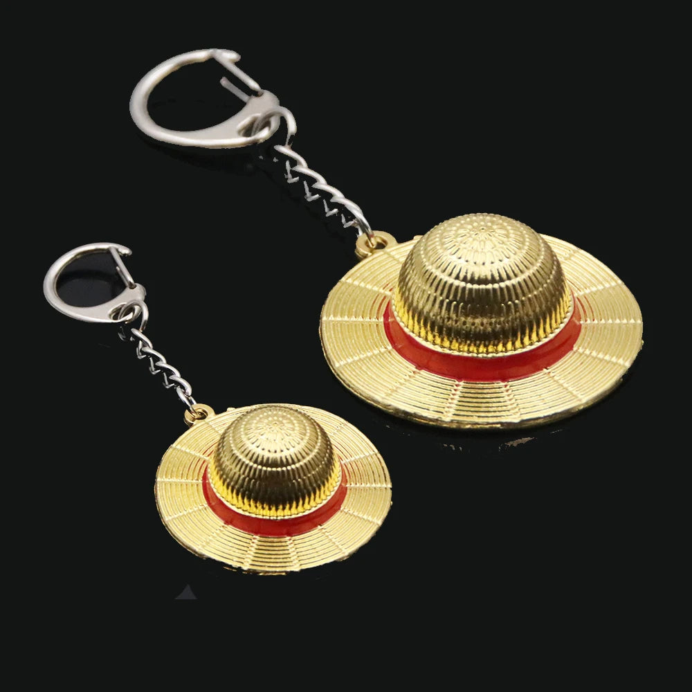 Anime Straw Hat Keychain - Perfect for Cosplay and Accessories