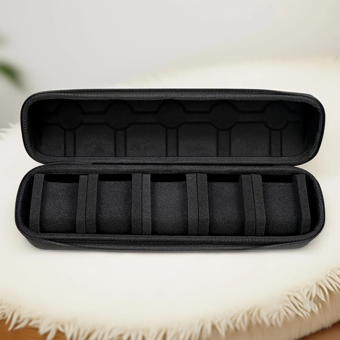 5-Slot Travel Watch Case - Stylish Organizer for Smart Watches