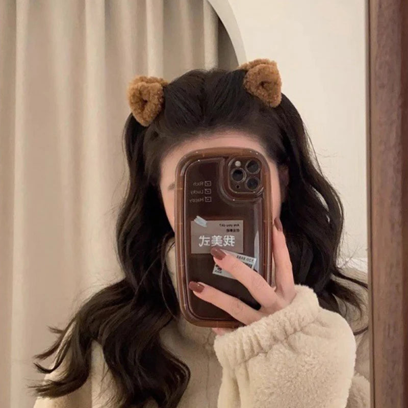 Cute Plush Cat Ears Hair Clips for Girls