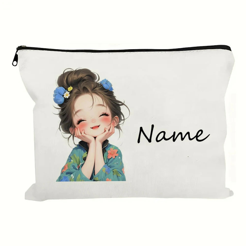 Personalized Vintage Girl Pattern Cosmetic Bag