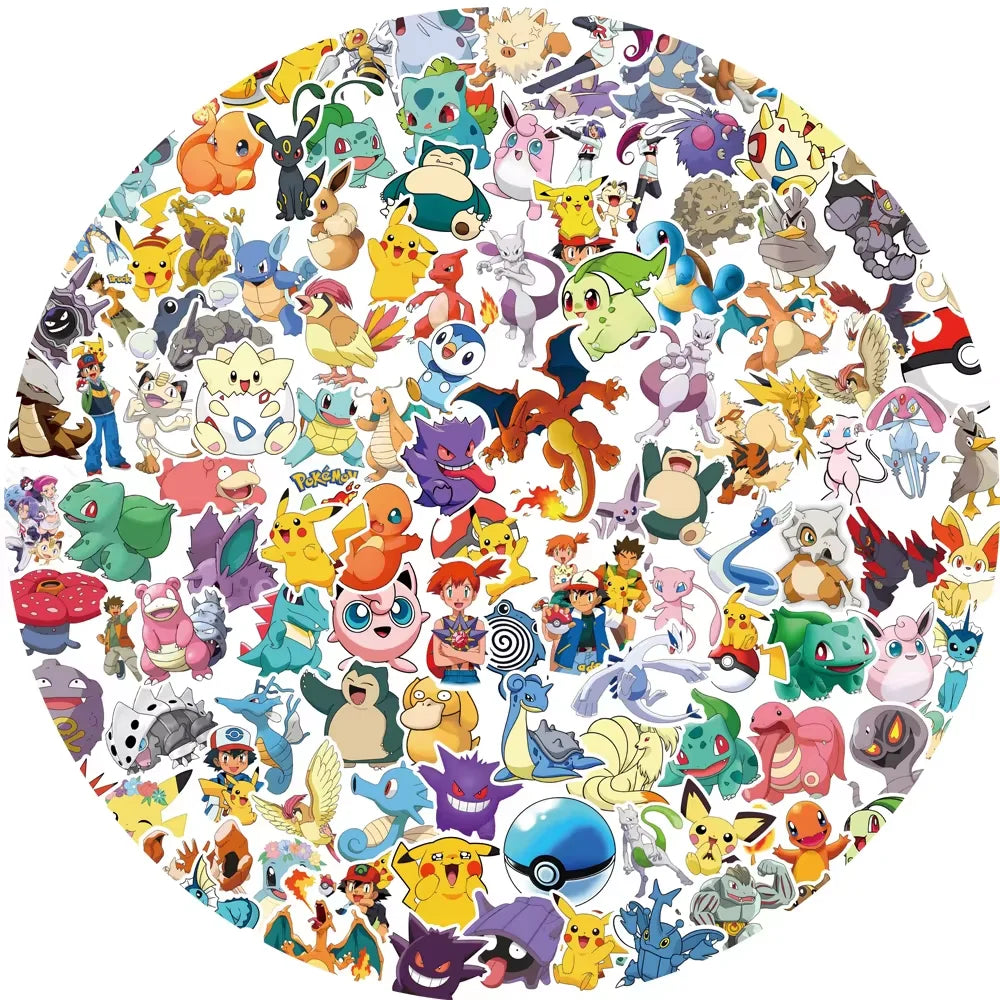 Kawaii Pokemon Anime Stickers Set - Perfect for Kids and Collectors