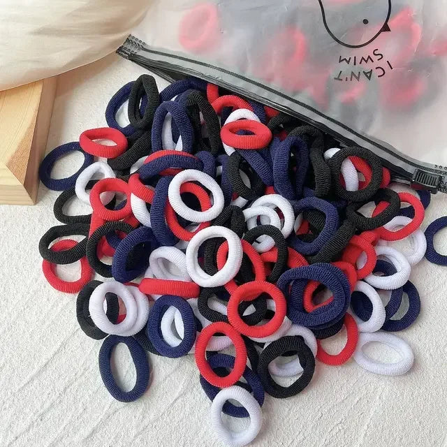 Colorful Nylon Elastic Hair Ties - Perfect for Kids