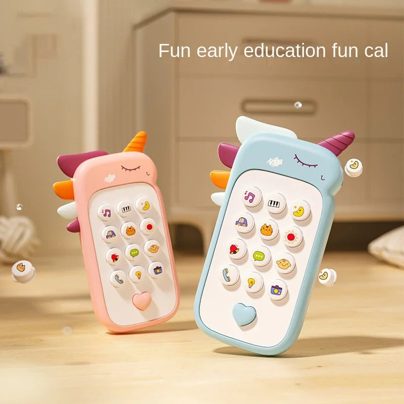 Educational Music Phone Toy for Infants with Teether
