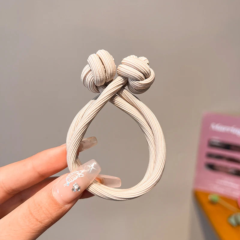 High Elasticity Rubber Hair Ties - 10 Pcs Set