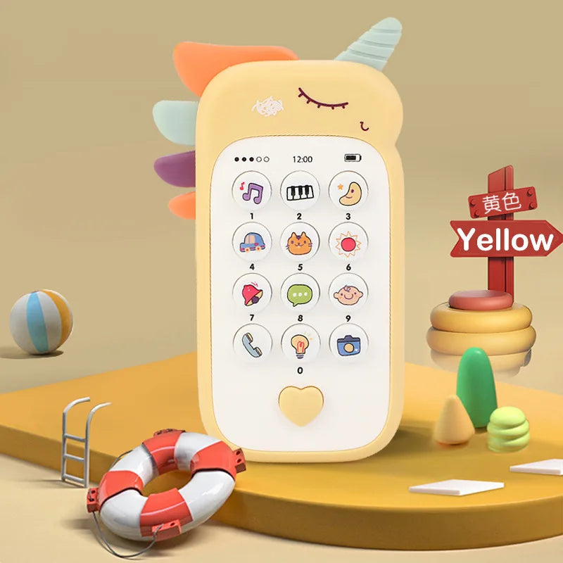 Educational Music Phone Toy for Infants with Teether