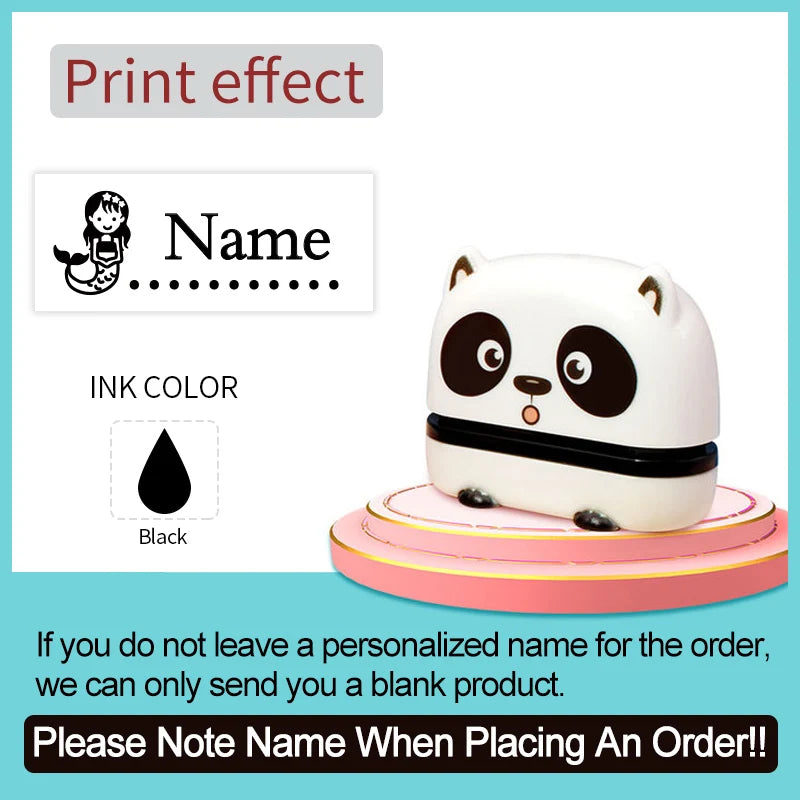 Custom Baby Name Stamp Set - Waterproof Ink Seal for Kids