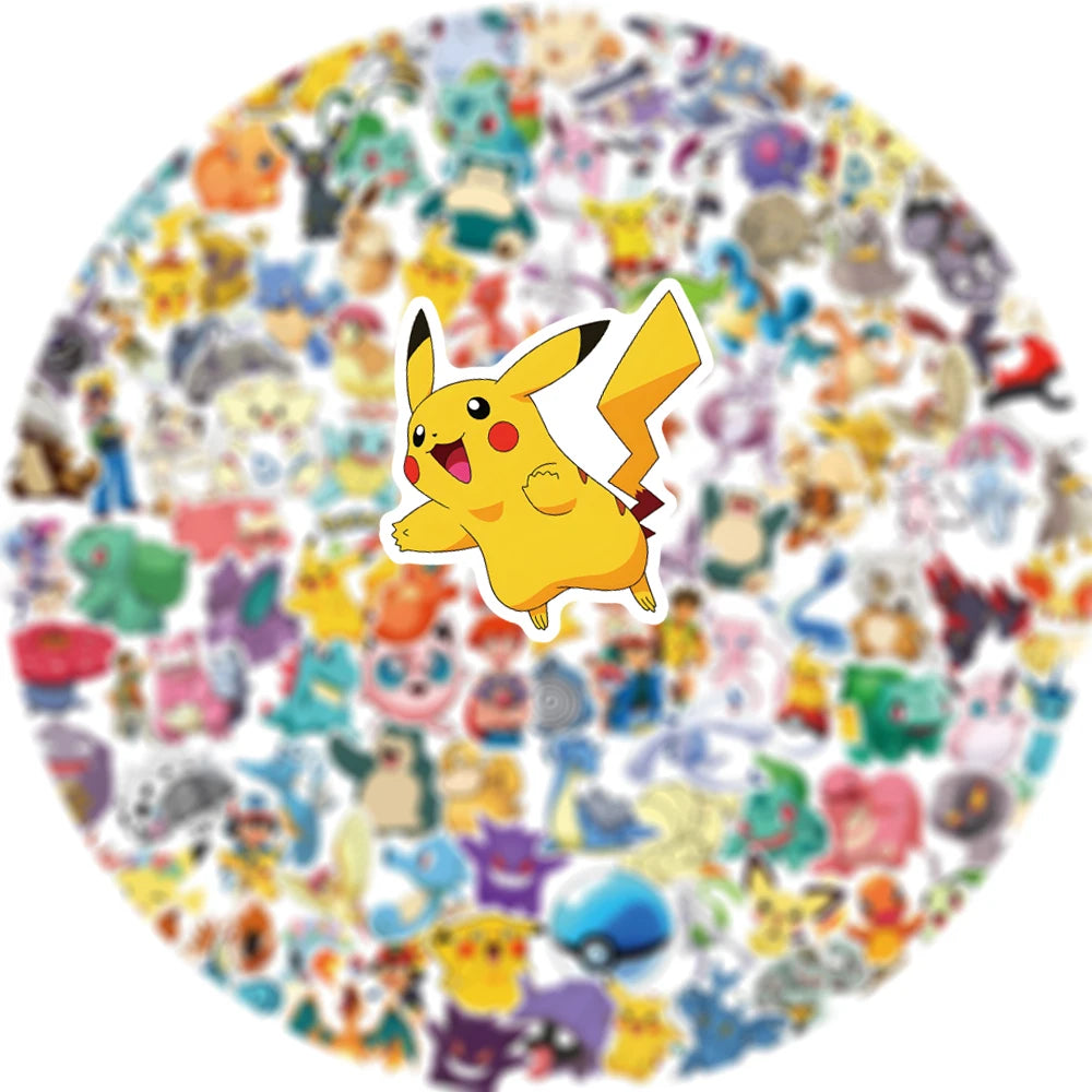 Kawaii Pokemon Anime Stickers Set - Perfect for Kids and Collectors