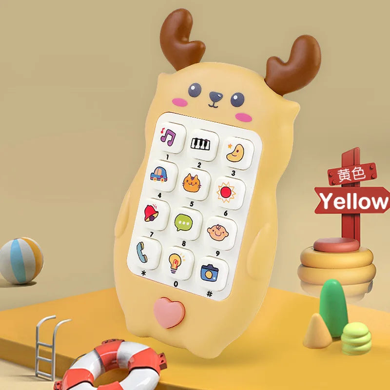 Educational Music Phone Toy for Infants with Teether