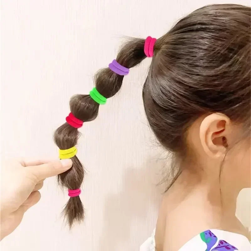 Colorful Nylon Elastic Hair Ties - Perfect for Kids