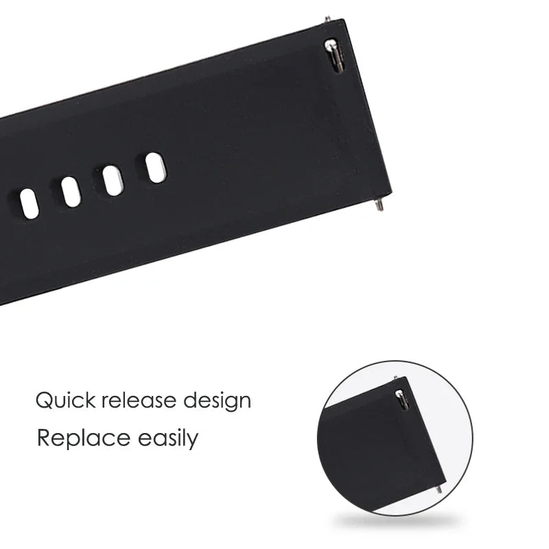 Soft Silicone Quick Release Watch Straps - 22mm & 20mm