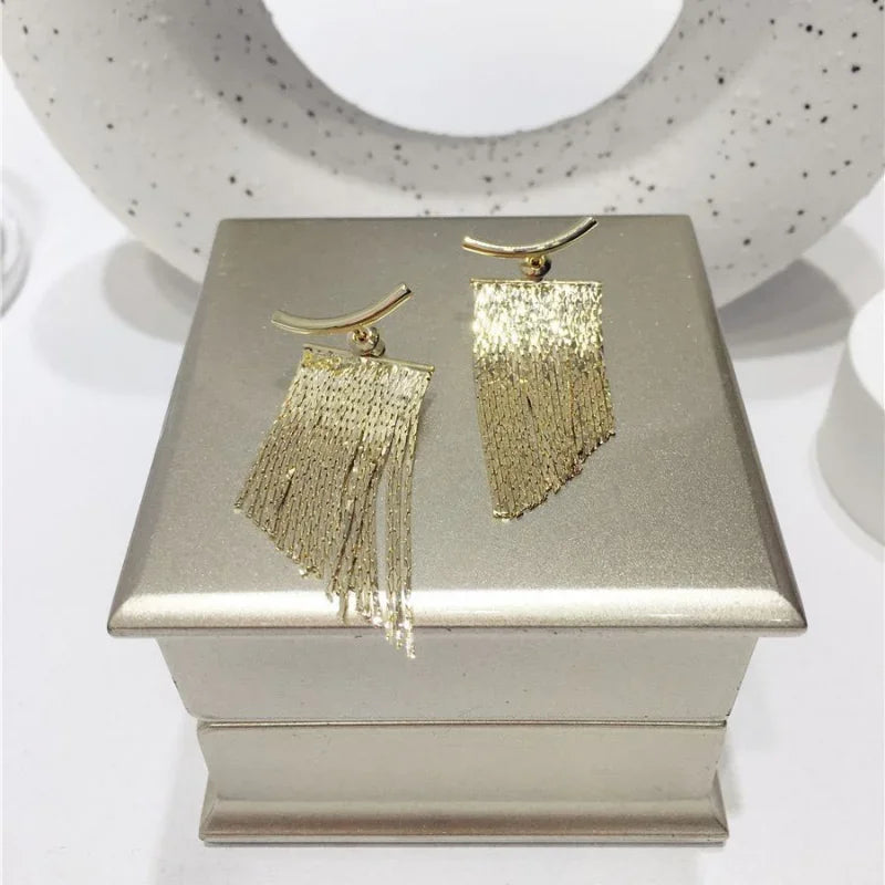 Bling Tassel Statement Earrings for Women