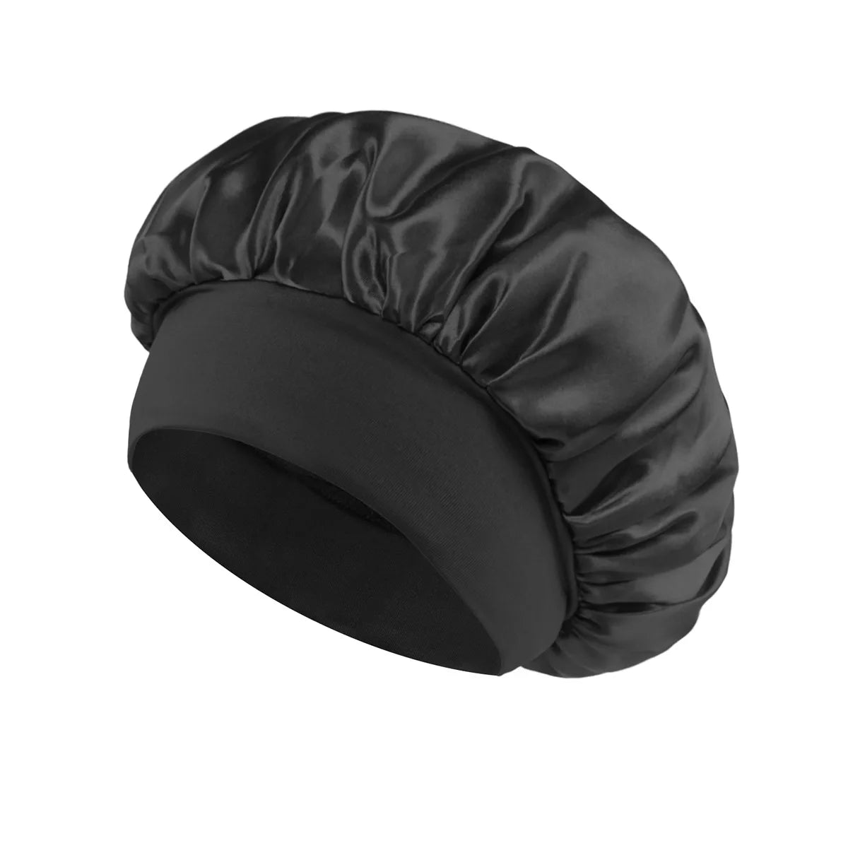 Large Silk Satin Lined Hair Bonnet - Sleep & Shower Cap for Long Hair
