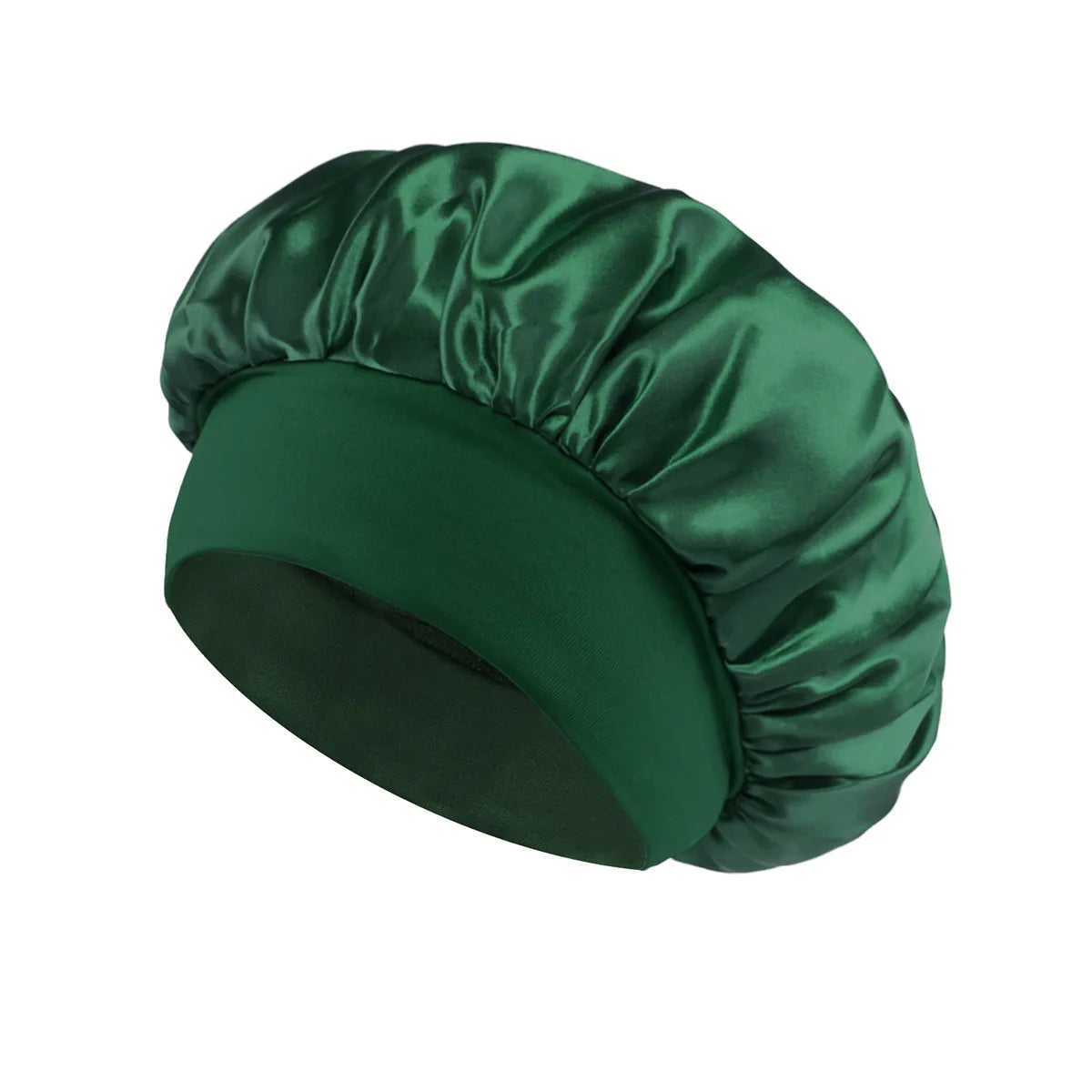 Large Silk Satin Lined Hair Bonnet - Sleep & Shower Cap for Long Hair