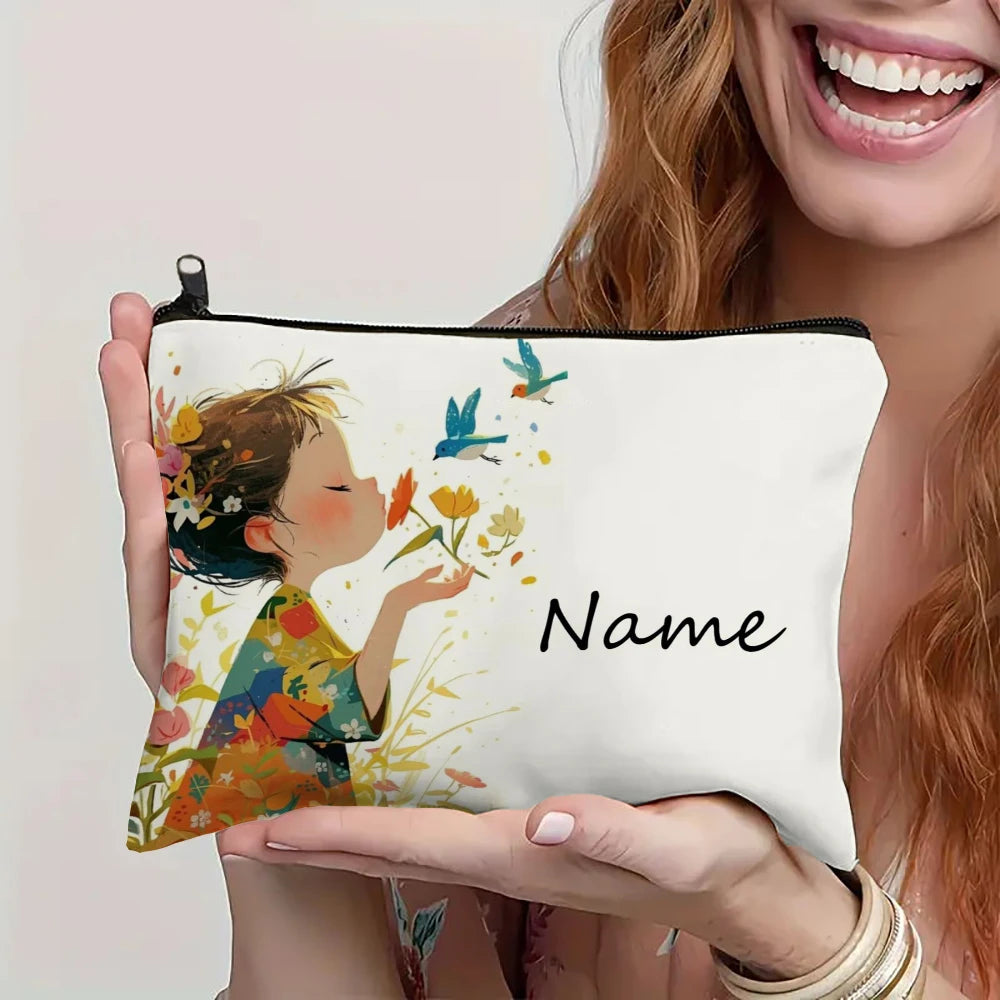 Personalized Vintage Girl Pattern Cosmetic Bag