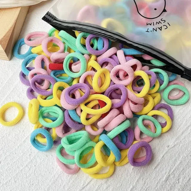 Colorful Nylon Elastic Hair Ties - Perfect for Kids