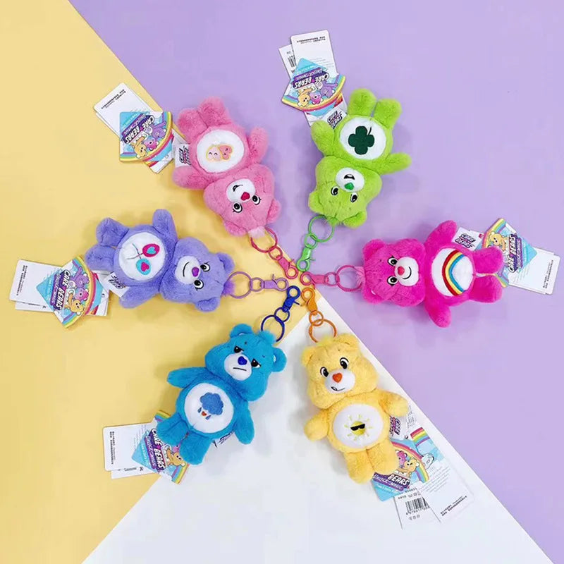 Kawaii Care Bears Plush Toy Keychain with Sound