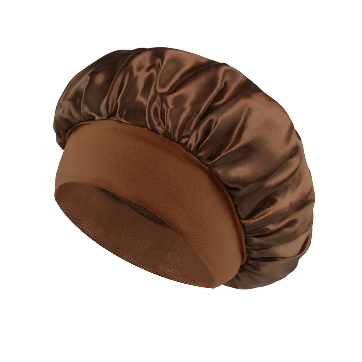 Large Silk Satin Lined Hair Bonnet - Sleep & Shower Cap for Long Hair