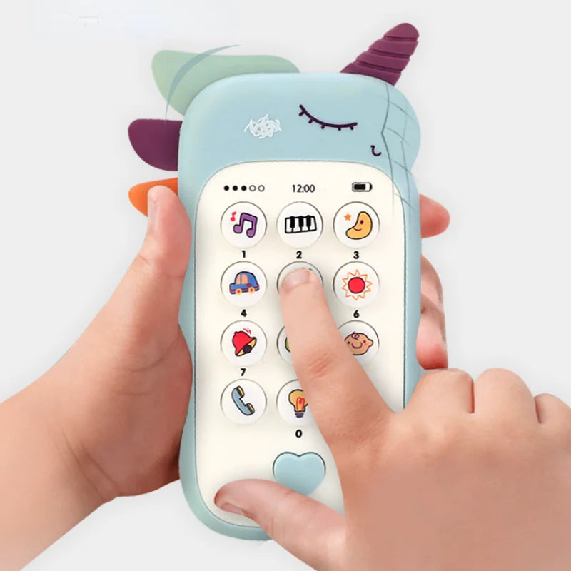 Educational Music Phone Toy for Infants with Teether