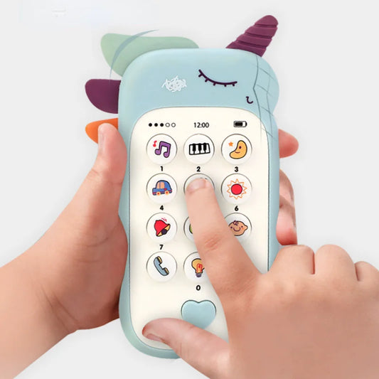 Educational Music Phone Toy for Infants with Teether