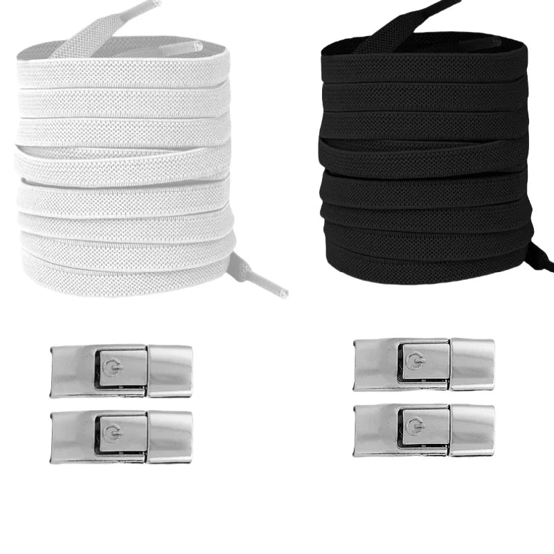 No Tie Elastic Shoelaces for Sneakers - Easy Lock System