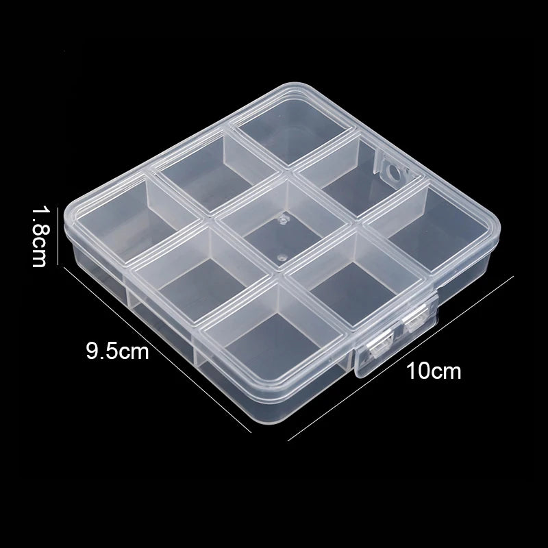 Clear Plastic Jewelry Organizer Box for Beads and Earrings