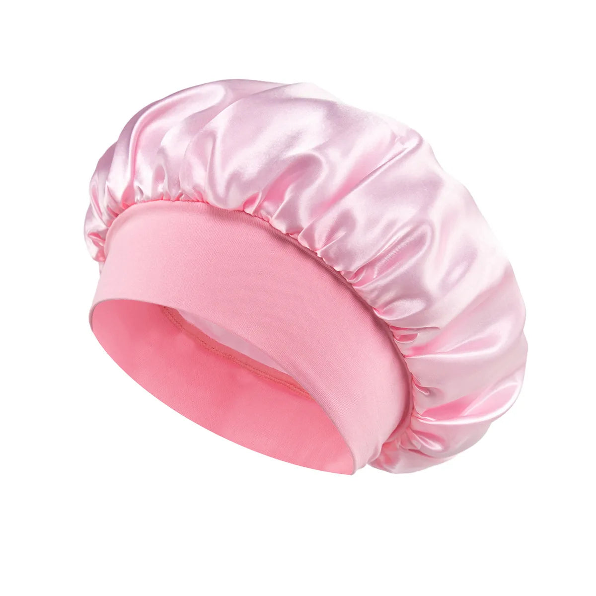 Large Silk Satin Lined Hair Bonnet - Sleep & Shower Cap for Long Hair
