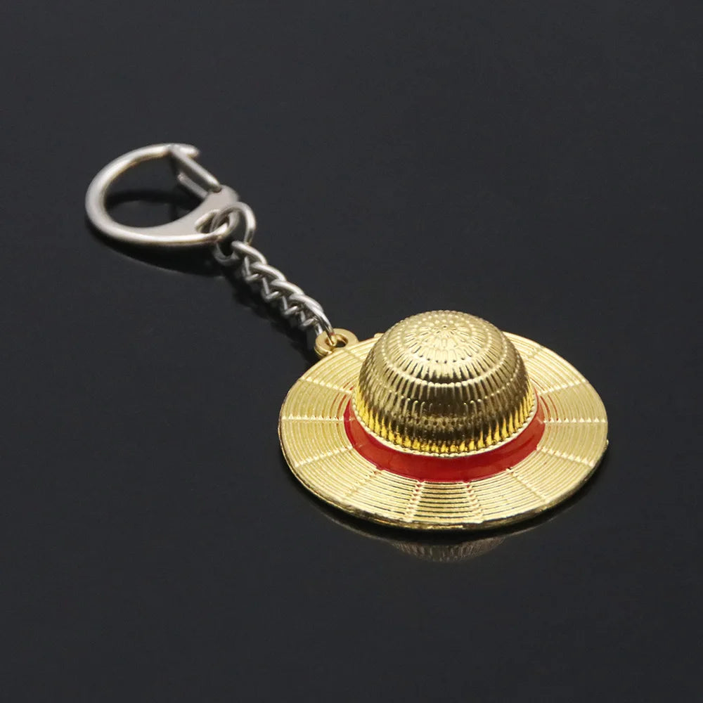 Anime Straw Hat Keychain - Perfect for Cosplay and Accessories