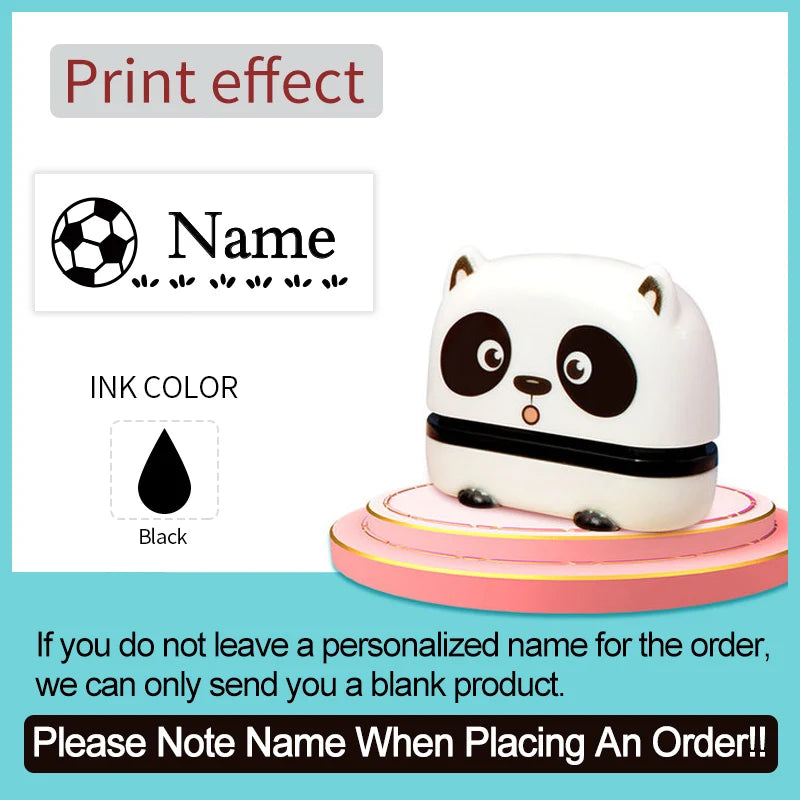 Custom Baby Name Stamp Set - Waterproof Ink Seal for Kids