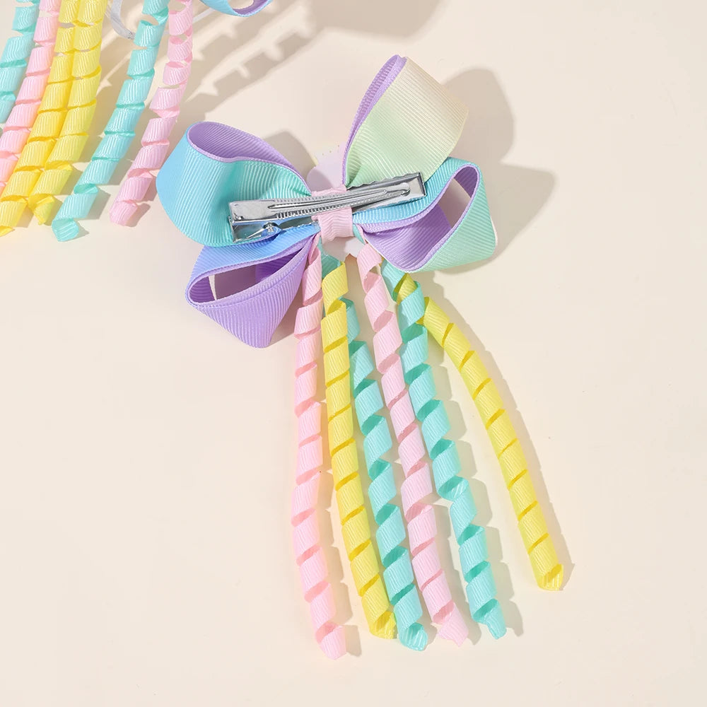Unicorn Bow Hair Clips for Girls