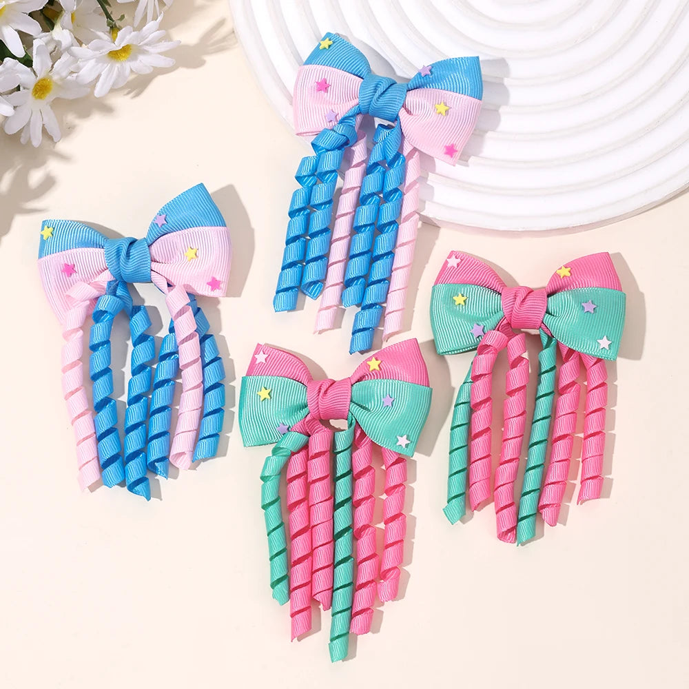 Unicorn Bow Hair Clips for Girls